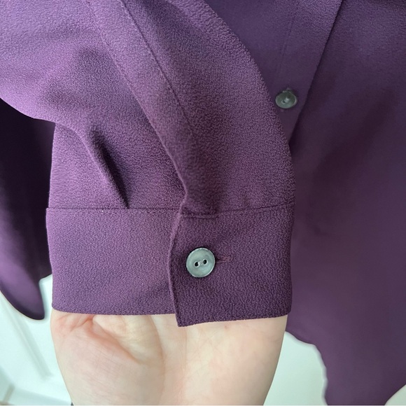 J.Jill Purple Button Up Tunic Shirt - Petite Medium - Preowned EUC - Picture 4 of 9